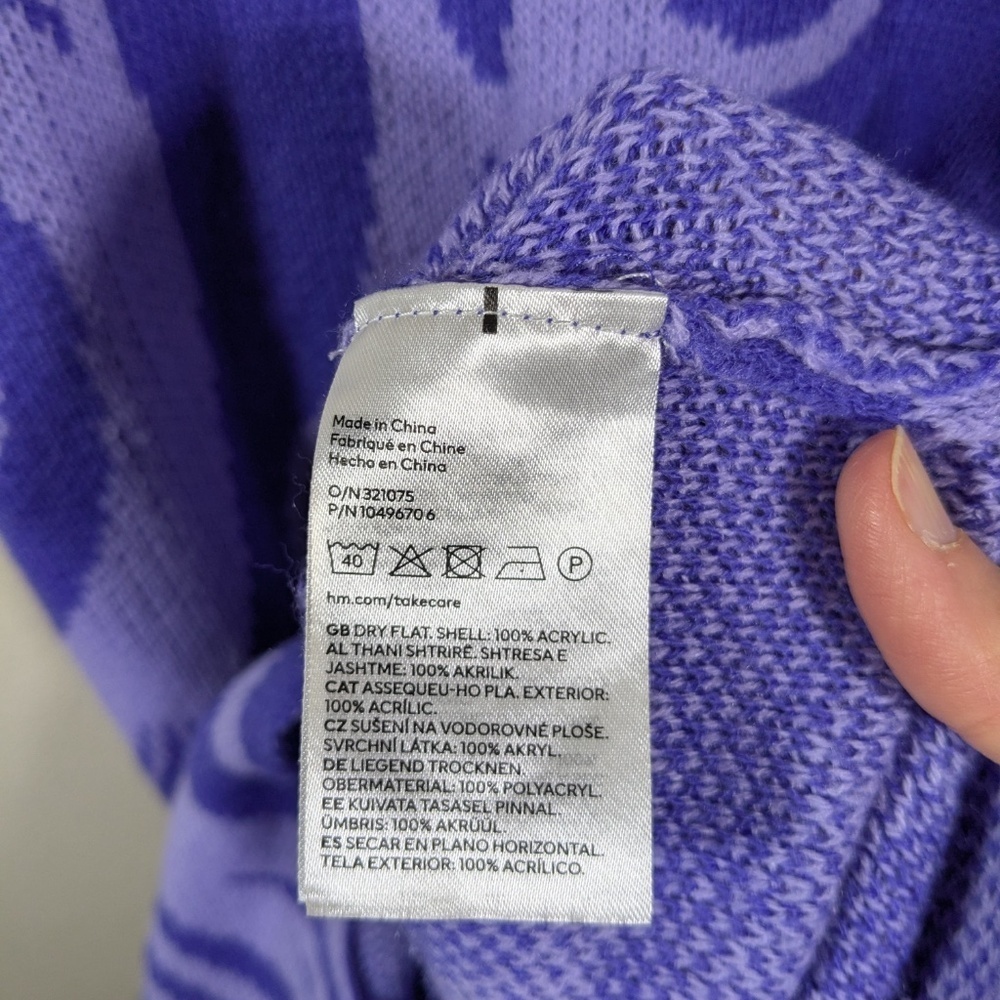 Divided Purple Knit Sleeveless Dress Size M - Picture 3 of 4